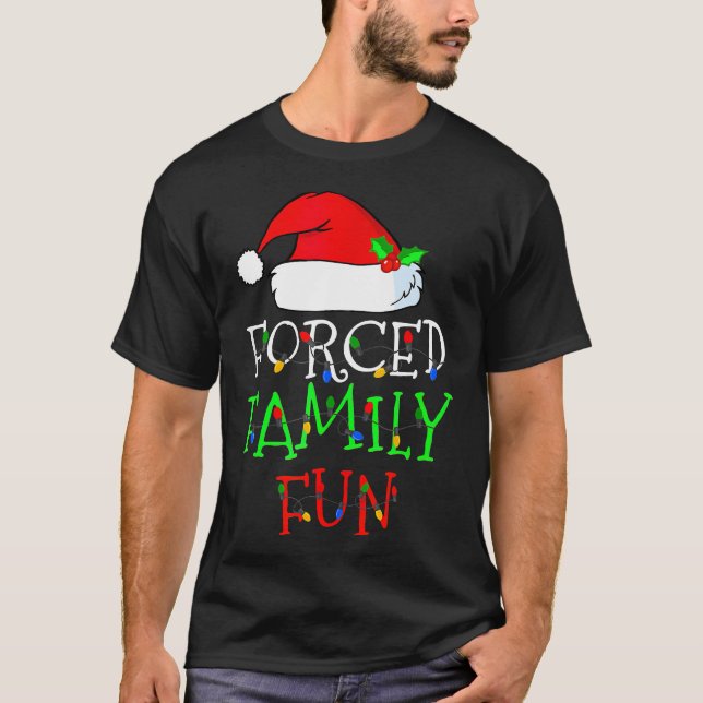 Zwangspass für die Familie Sarcastic Weihnachten P T-Shirt (Vorderseite)