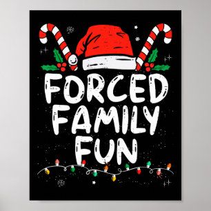 Zwangspass für Familien Sarcastic Weihnachten Funn Poster