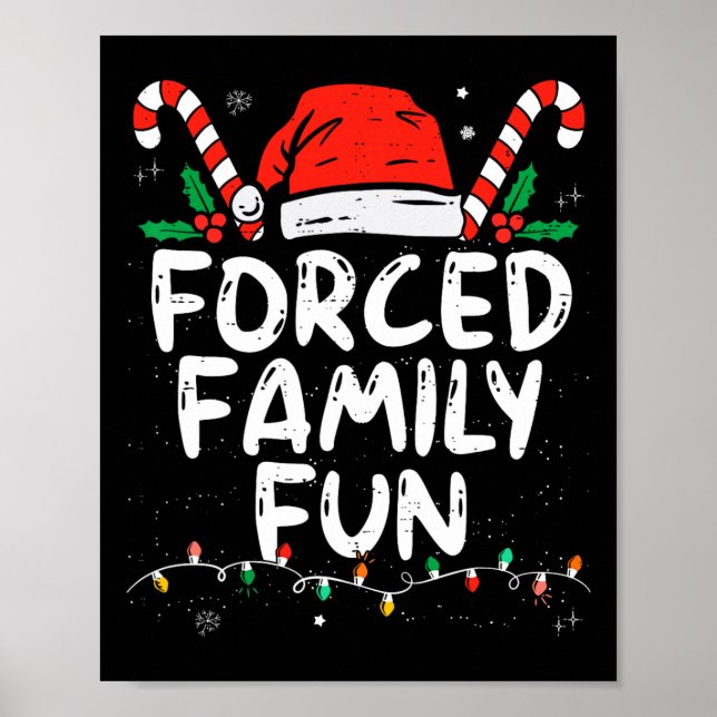 Zwangspass für Familien Sarcastic Weihnachten Funn Poster (Vorne)