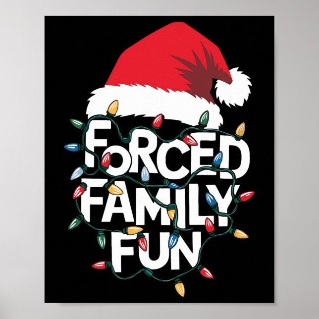 Zwangspass für Familien Sarcastic Weihnachten Weih Poster (Vorne)