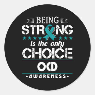 Zwangsstörung - Bewusstsein der Ocd Runder Aufkleber