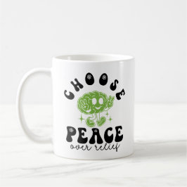 Zwangsstörung-Bewusstsein & Genesung Wähle Frieden Kaffeetasse