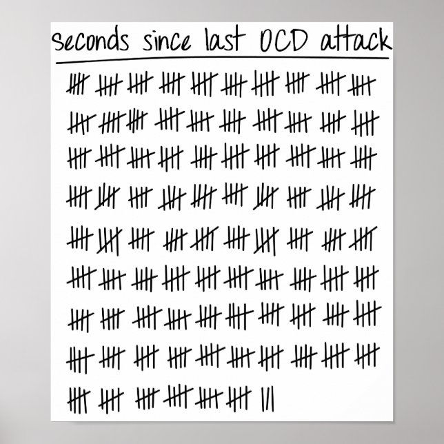 Zwangsstörung OCD Tally Poster (Vorne)