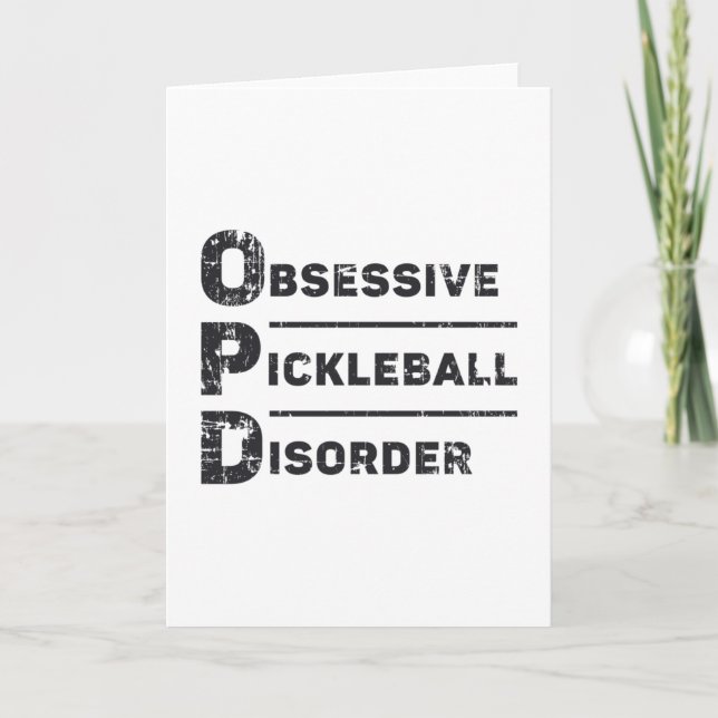 Zwangsstörung Pickleball-Geschenk Karte (Vorderseite)