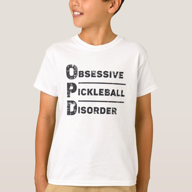 Zwangsstörung Pickleball-Geschenk T-Shirt (Vorderseite)