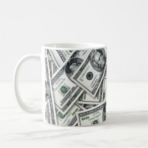 Zwanzig-Dollar-Schein-Geldmuster Kaffeetasse