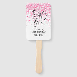 Zwanzig glänzende, heiß rosa Glitzer zum Geburtsta Fächer