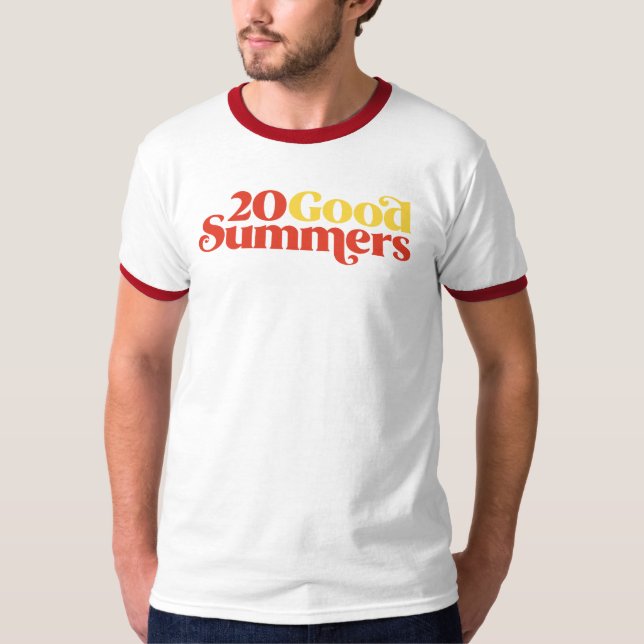 Zwanzig gute Sommer: Ringer T-Shirt (Vorderseite)