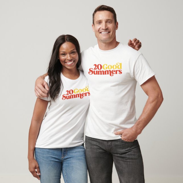 Zwanzig gute Sommer: Weiß T-Shirt (Unisex)