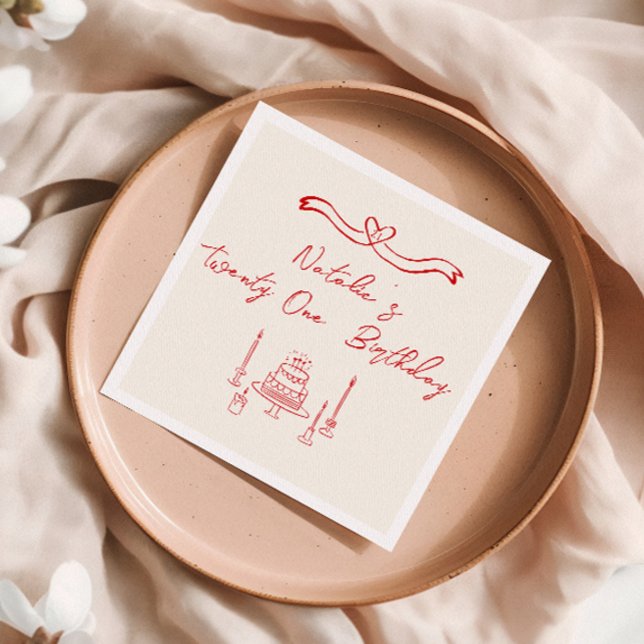 Zwanzig Hand geschrieben Gezeichnet Cake Bow Gebur Serviette (Von Creator hochgeladen)