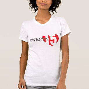 Zwanzig Lieben rotes Herz 2014 Damen T - Shirt