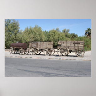 Zwanzig Maultiere zogen diese Lastwagen für 165 Poster