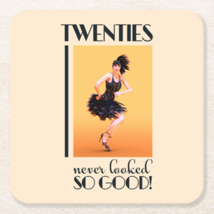 Zwanzig sahen nie so gut Vintag aus Rechteckiger Pappuntersetzer