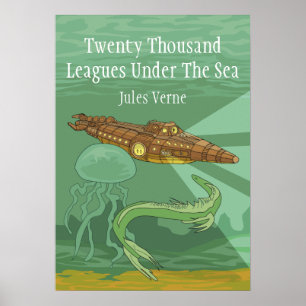 Zwanzig tausend Ligen unter dem Meer Jules Verne Poster