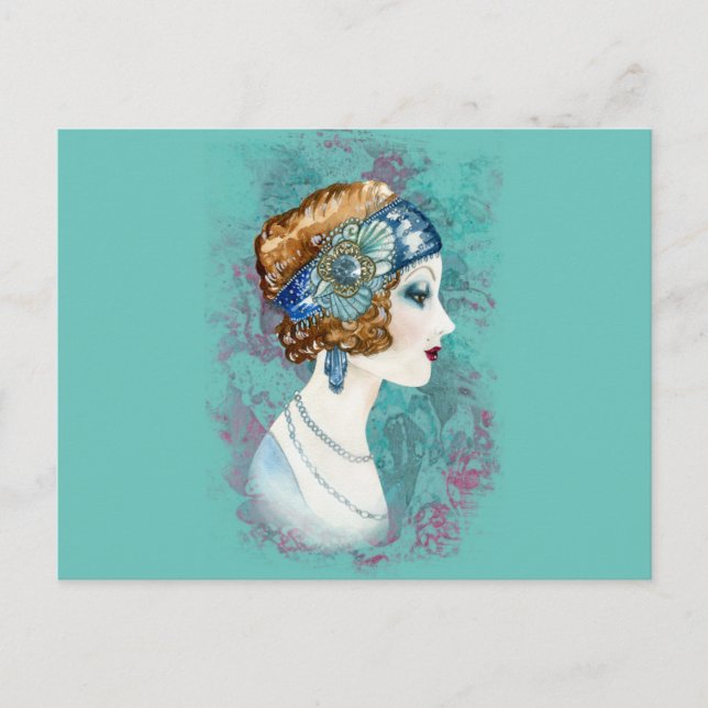 Zwanziger Dame. Postkarte (Vorderseite)