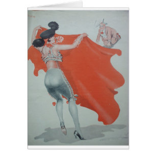 Zwanzigerjahre Dame Bullfighter Holds Them Off