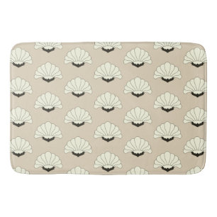 Zwanzigerjahre elegante Vintage Kunst-Deko-Blumen Badematte