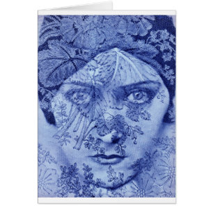 Zwanzigerjahre Filmstar Gloria Swanson im Blau