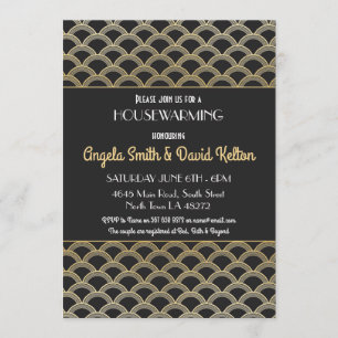 Zwanzigerjahre Kunst-DekoHousewarming laden Gatsby Einladung