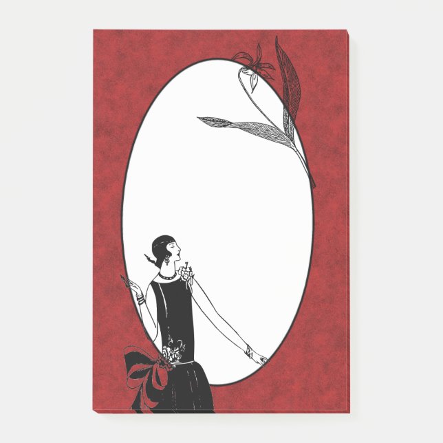 Zwanzigerjahre Modeschau Post-it Klebezettel (Vorderseite)