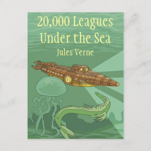 Zwanzigtausend Meilen unter dem Meer-Jules Verne Postkarte