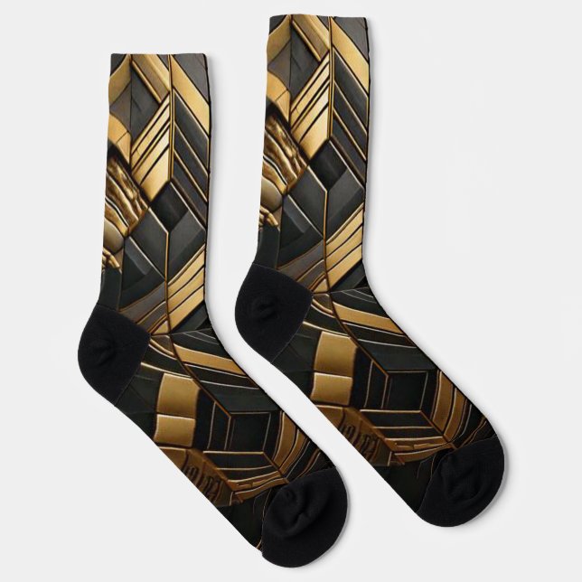 Zwart goud bling sokken dames socken (Rechts)