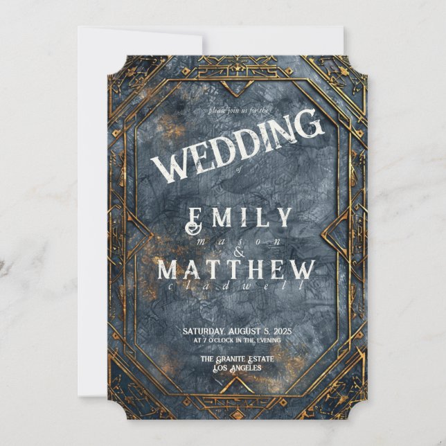 Zwarven Splendor Fantasy Wedding Einladung (Vorderseite)