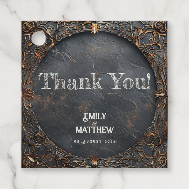 Zwarven Splendor Fantasy Wedding Geschenkanhänger (Vorderseite)