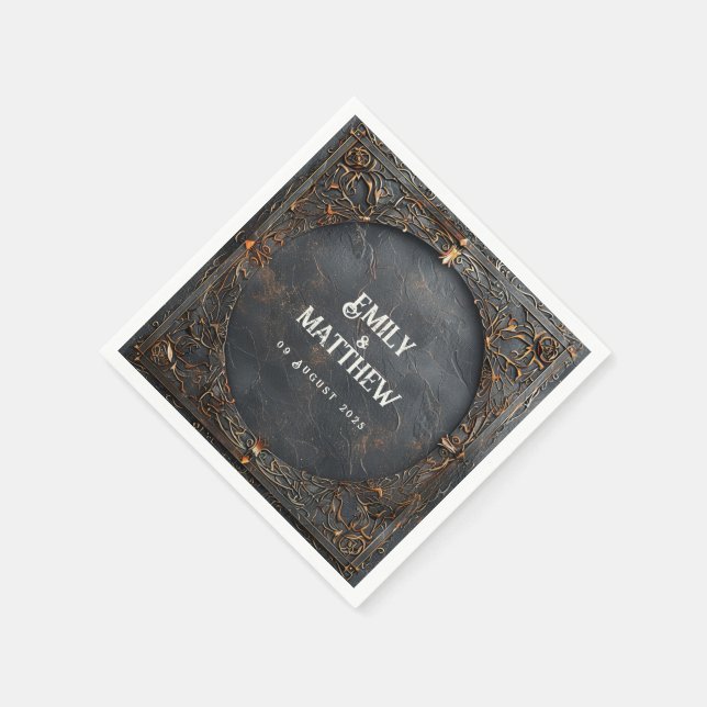 Zwarven Splendor Fantasy Wedding Serviette (Ecke)