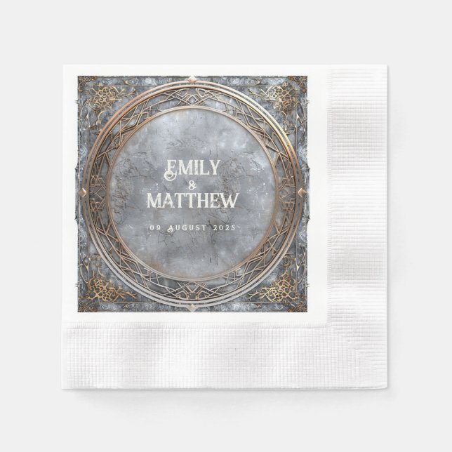 Zwarven Splendor Fantasy Wedding Serviette (Vorderseite)