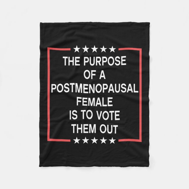 Zweck einer postmenopausalen Frau ist die Abstimmu Fleecedecke (Vorderseite)