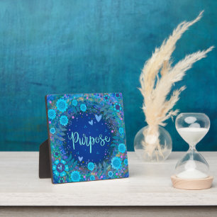 Zweck Inspirationslustige Blütenblume Hübsch blau Fotoplatte