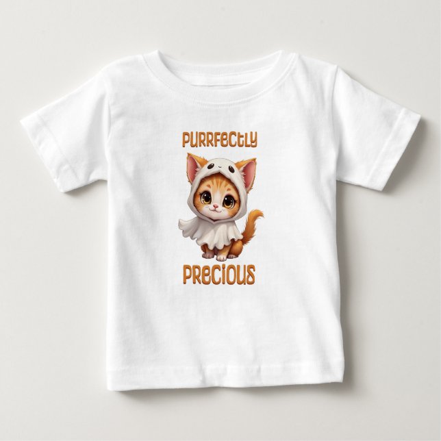 Zweckmäßig Wertvolles, adorable Ghost Kitty Hallow Baby T-shirt (Vorderseite)