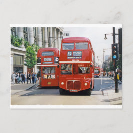 Zwei #73 Buses in Oxford Street, London, 1998 Postkarte