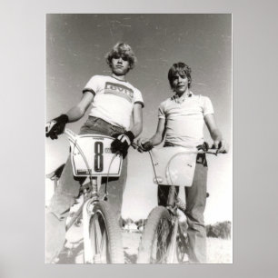 Zwei abhängiger Vintager BMX Druck (kann Poster