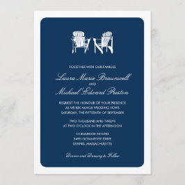 Zwei Adirondack-Stühle Hochzeit Einladung