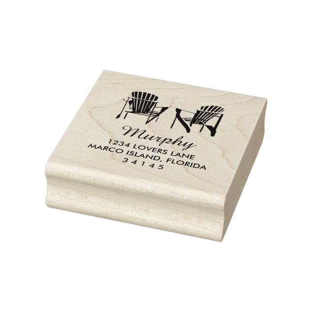 Zwei Adirondack-Stühle Hochzeit Gummistempel (Stempel)