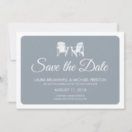 Zwei Adirondack-Stühle Save the Date