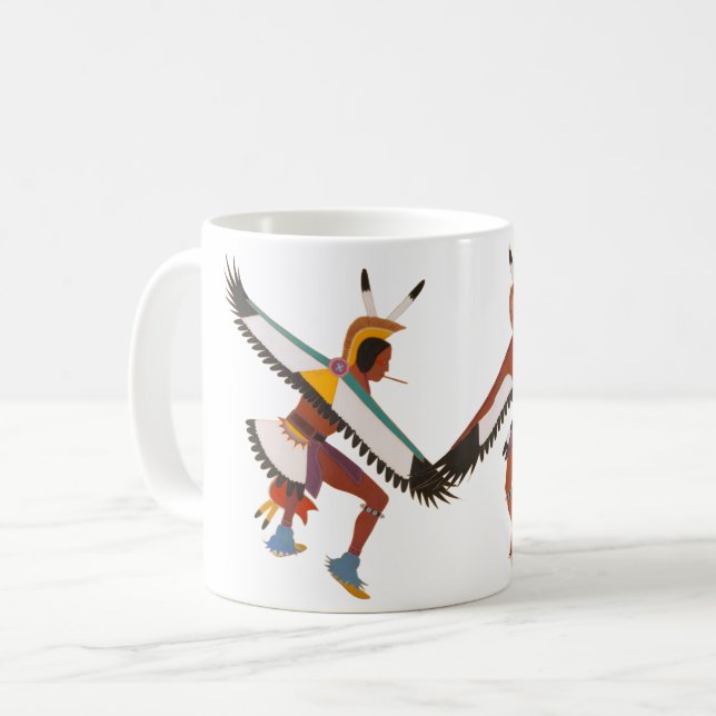 Zwei Adler-Tänzer Kaffeetasse (Vorderseite Links)