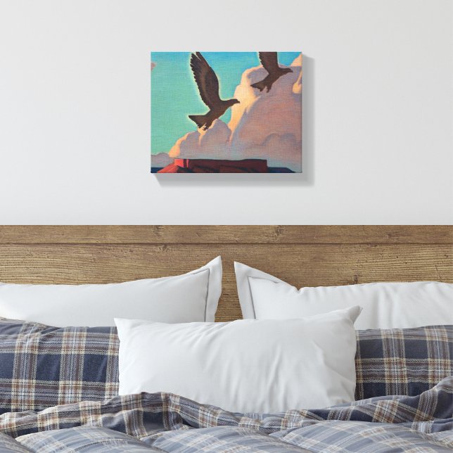 Zwei Adler von Maynard Dixon Leinwanddruck (Insitu (Schlafzimmer))
