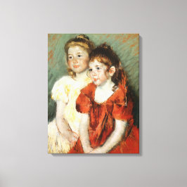 Zwei Adorable Young Girls (von Mary Cassatt) Leinwanddruck