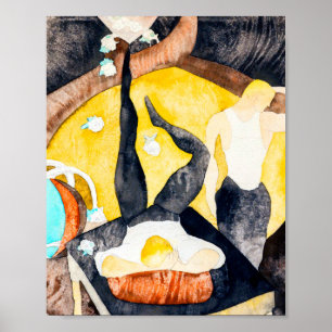 Zwei akrobatische Jongleure von Charles Demuth Poster