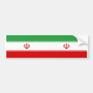 ZWEI aktuelle Flaggen des Iran. Autoaufkleber