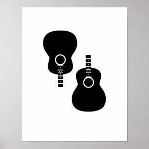 zwei akustische Gitarrendekore Poster