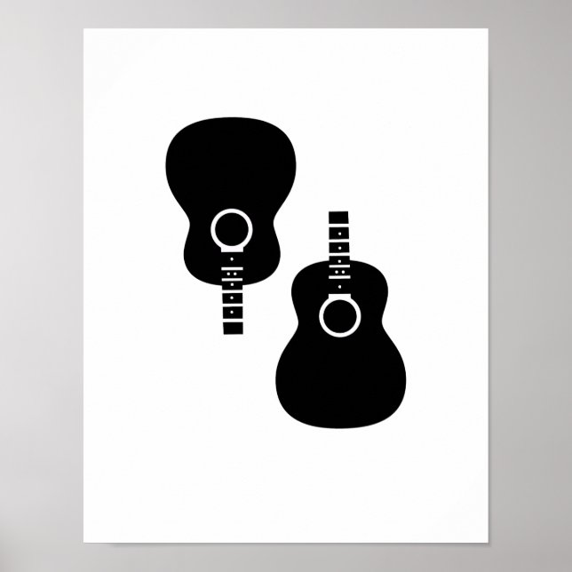 zwei akustische Gitarrendekore Poster (Vorne)
