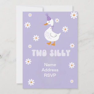 Zwei Alberne Alberne Gänseeinladung zum zweiten Ge Einladung