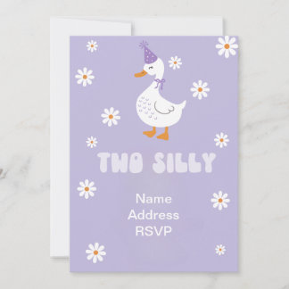 Zwei Alberne Alberne Gänseeinladung zum zweiten Ge Einladung