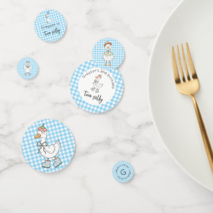 Zwei Alberne Gänse Blue Geburtstag Konfetti