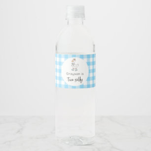 Zwei Alberne Gänse Blue Geburtstag Wasserflaschenetikett