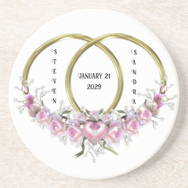 Zwei als eine Hochzeit Untersetzer (Vorne)